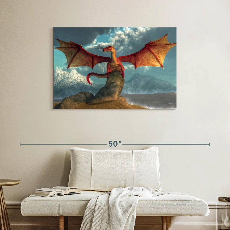 Fire Dragon, 26" H x 39" W