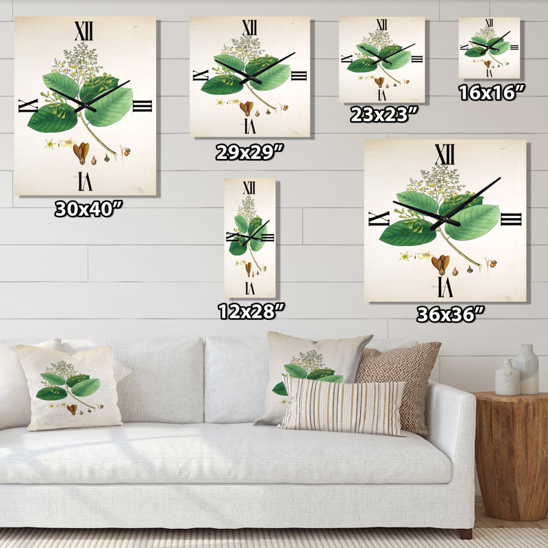 Horloge murale Botanicals III, Petit