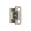 Charnière d'armoire en nickel satiné à recouvrement partiel 1/4 po (6 mm) - 1 paire