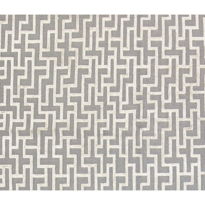 Himalayan Cotton Geometric Area Rug in Dim Gray/Tan