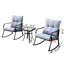 Chaise berçante et en gris moyen pour une utilisation extérieure - un patio paisible-118273602