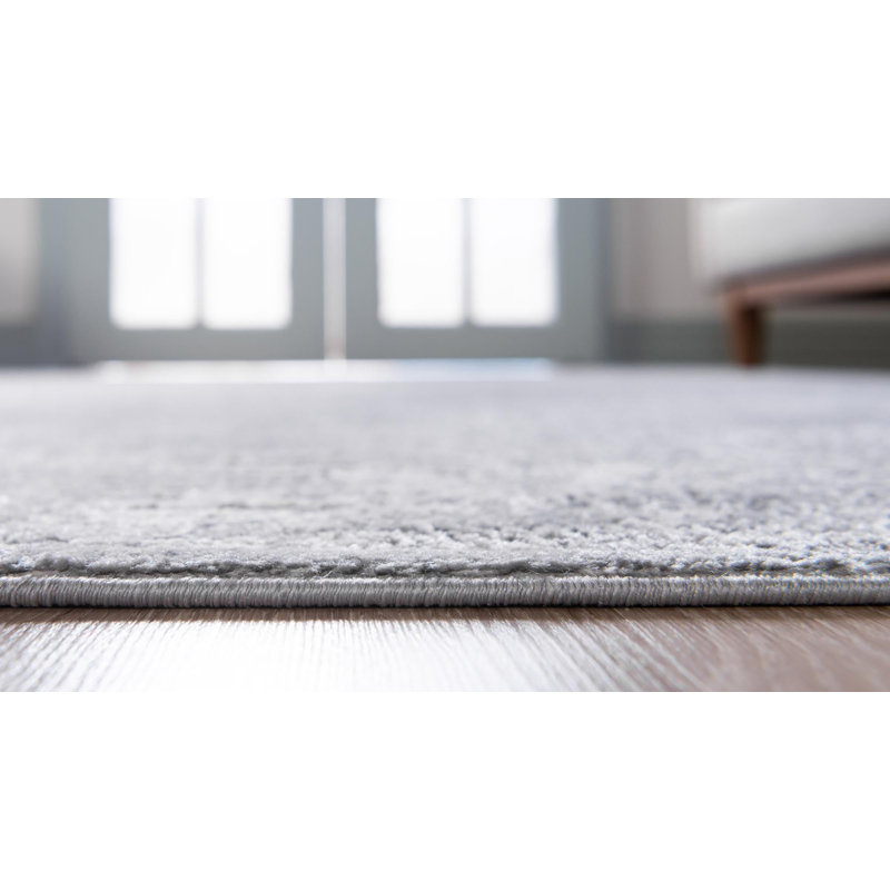 Tapis oriental gris Janousek, Tapis de couloir 2 pi 7 po x 10 pi