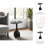 Modern Contemporary Accent Table with Marble Top and Sculpted Stone Aluminum Metal Base.-106720832