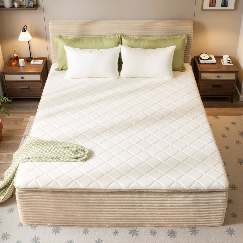 16.74" Queen Size Upholstered Mattress with Headboard, No Box Spring/Frame Needed, 700 LBS Weight Capacity, Mattress in a Box