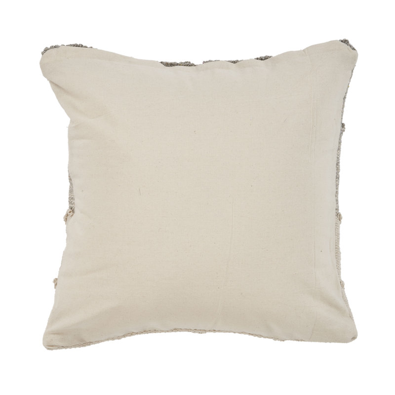 Gray Gradient Cotton Square Throw Pillow