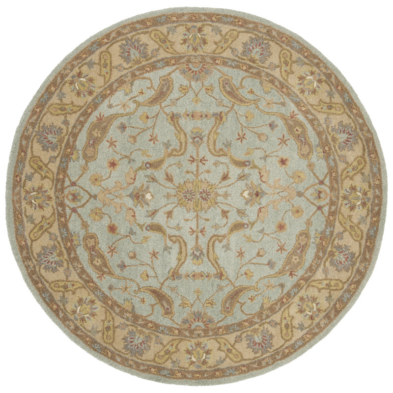 Tapis oriental en laine touffeté à la main Dunbar, Rond 6 pi