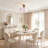 15.74" In. 5 - Light Dimmable Petal Glass Drum Semi Flush Mount Ceiling Light