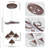 Modern Brown 4-light Led Pendant Chandelier, Adjustable Height