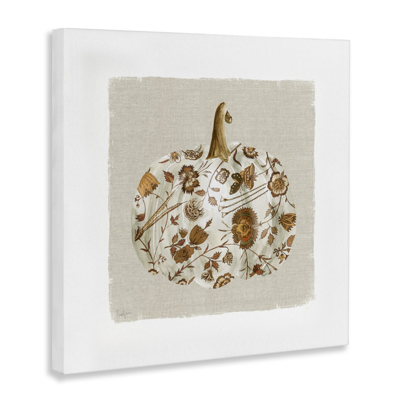 Toile de citrouille rouge, conception de Livi Finn, H 17 po x l 17 po