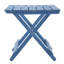 Table d'extérieur 1 pièce en bois massif résistant aux intempéries, pliable et peu encombrante, finition bleu naturel