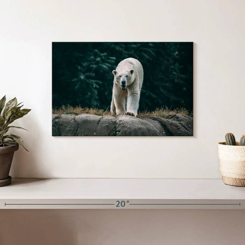 Brampt Angry Polar Bear, 8" H x 12" W
