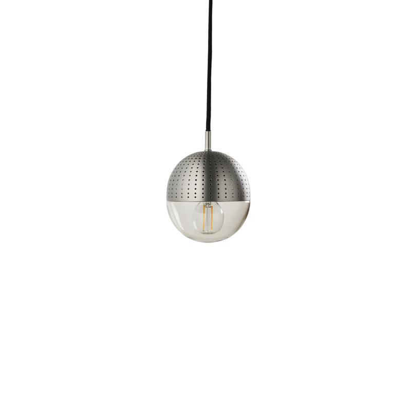 Dot Pendant (Small), Satin Plated/Smoked, Satin Plated