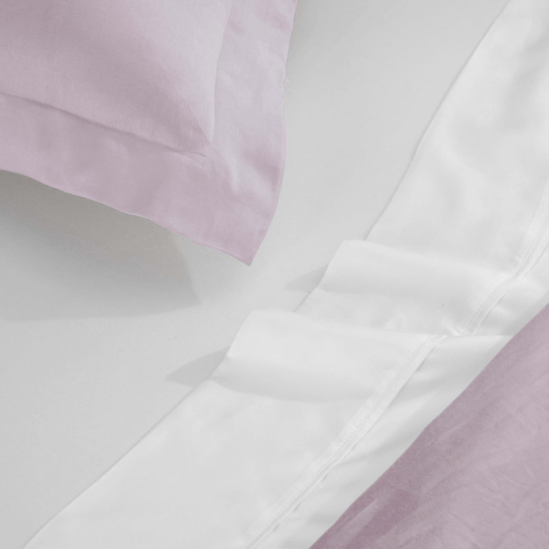 Mitchell Egyptian Cotton Blend 300 Thread Count Solid Duvet Cover Set With Pillow Shams, Twin Duvet Cover + 1 Standard Sham