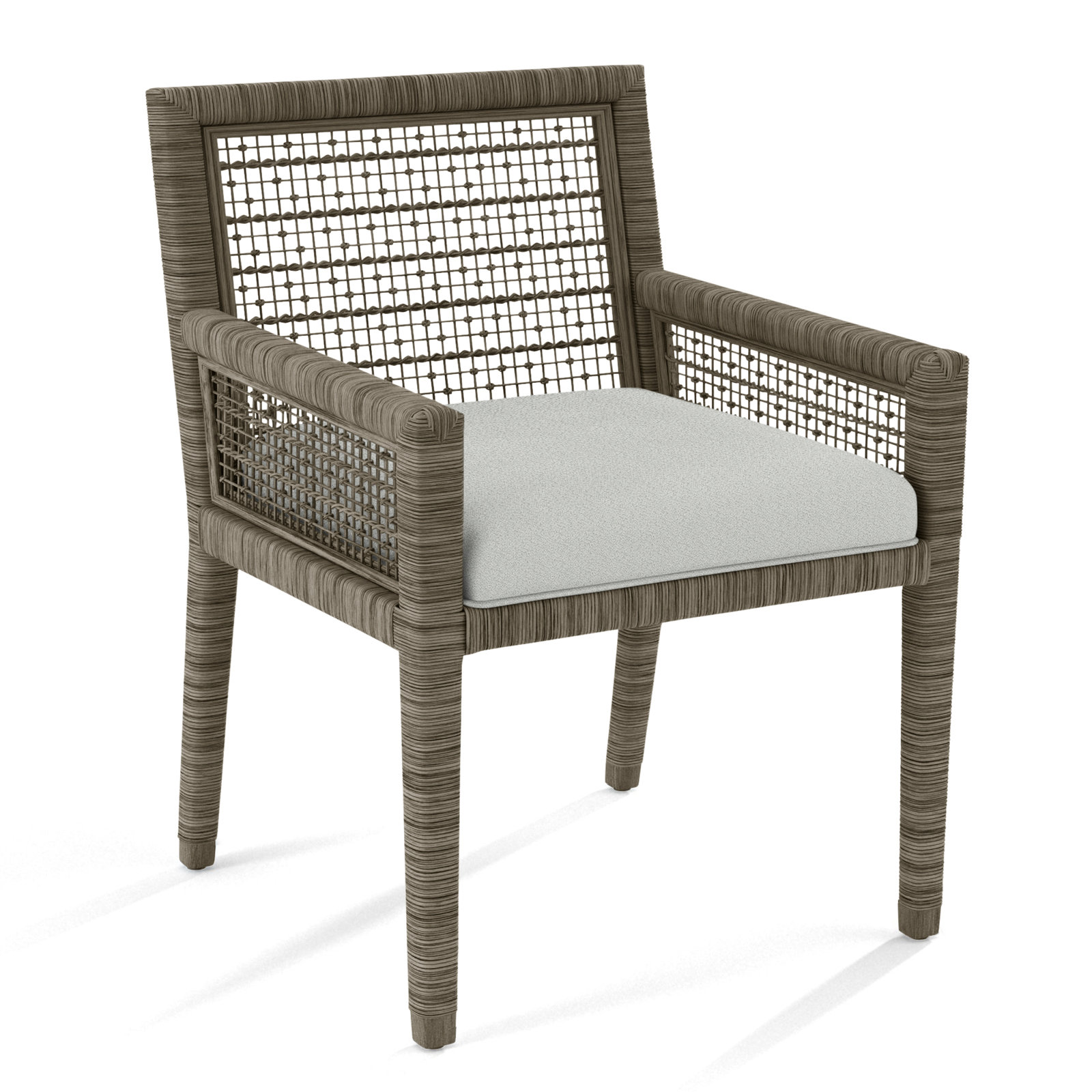 Glinda Dining Armchair, Stone Hearth, Gray Sugar Performance; 0863-84
