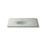Iron/Impressions 43" Cast Iron One-Piece Surface and Integrated Lavatory with Single-Hole Faucet Drilling