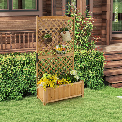 Lit de jardin surélevé en bois 3 pi x 1,5 pi Samario