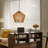 1-Light Pendant Light Single Hemp Rope