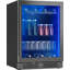 Glacière Zephyr Presrv 24 po en acier inoxydable noir 7 bouteilles et 108 canettes à zone unique