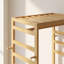 Wooden Clothes Rack | Portable Open Wardrobe with Shoe Storage