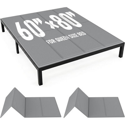 Bunkie Board 60 po x 80 po, planches de lit de 10 mm pour dessous de matelas, respirantes, réduites de bruit, planches de lit résistantes à l'humidité, support de lit robuste pour plateforme et sommiers à lattes