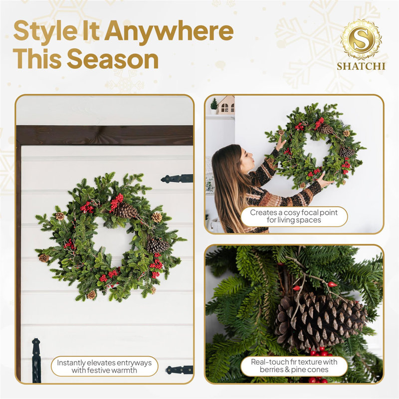Polyethylene Wreath, 80 (cm) x 75 (cm)