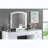 Contemporary Style Vanity Set with LED Mirror, Storage Drawers and Stool