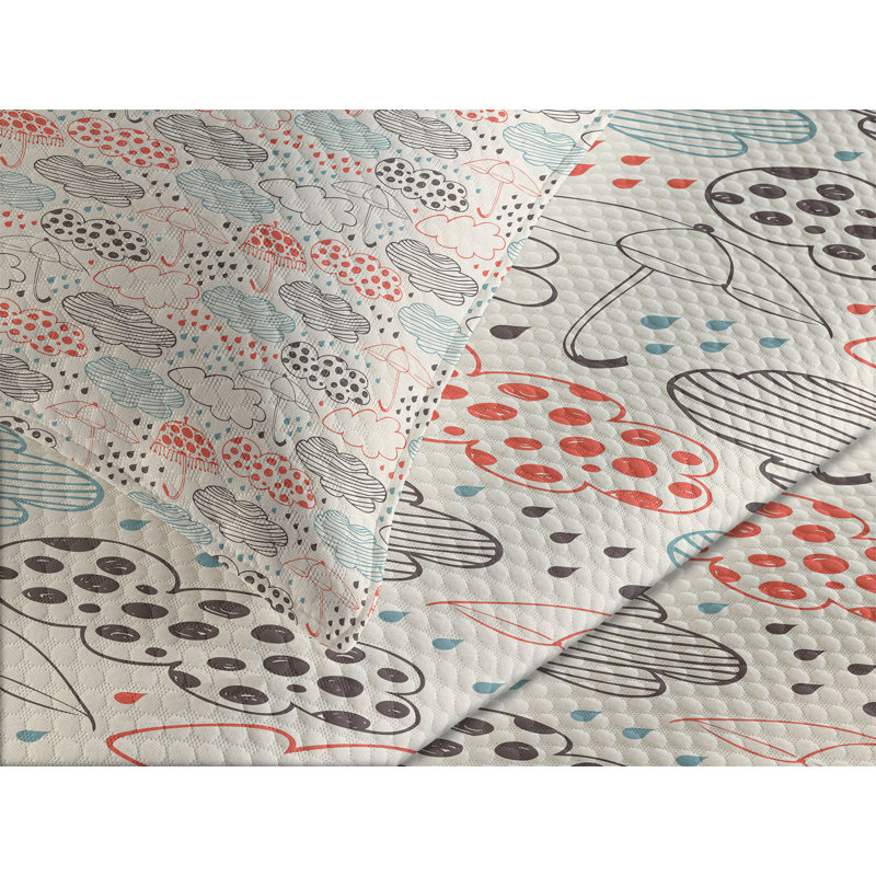 Queen White Polyester Kids Unisex Bedspread Set