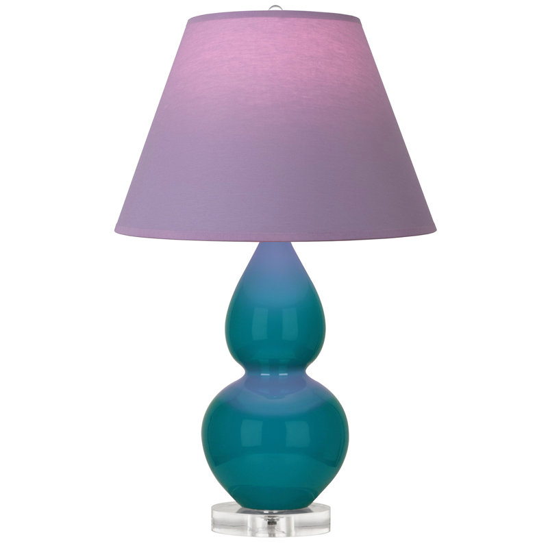 Petite lampe d'appoint à double gourde, Lavande / prune, Paon