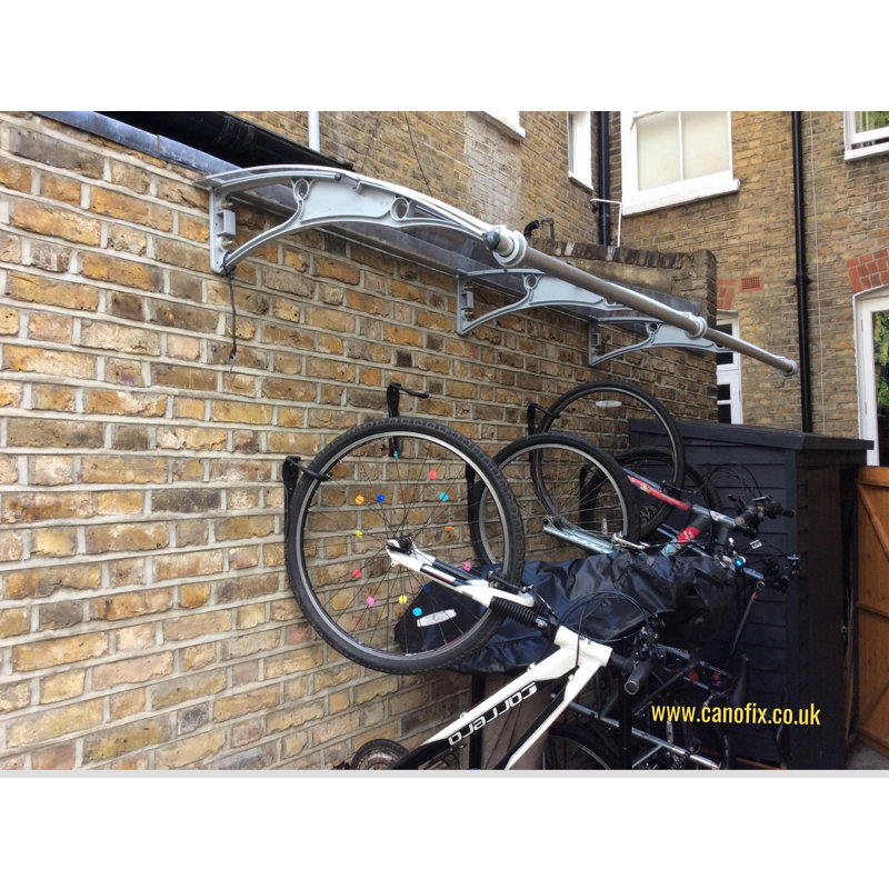 Canofix 3m Width x 1m Depth Door Canopy Black-Bracket Bronze-Sheet