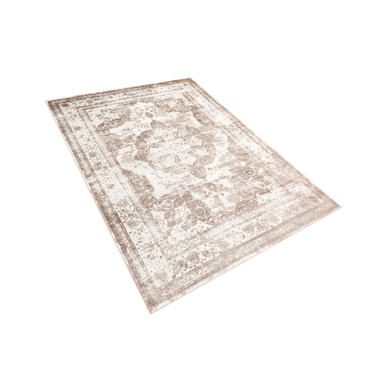 Coblitz Oriental Brown/Beige/Ivory Area Rug, Rectangle 5'3" x 7'1"