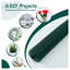 Filet de poule galvanisé vert 60M résistant - Filet de volaille hexagonal résistant à la rouille pour clôtures de jardin et enclos d'extérieur pour animaux