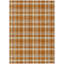 HomeRoots 3' X 5' Orange And Ivory Plaid Washable Indoor Outdoor Area Rug
