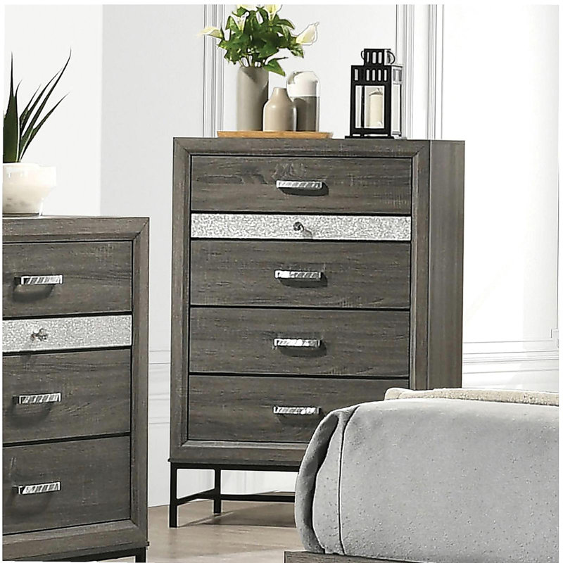 Commode de style contemporain 4 tiroirs 1pc