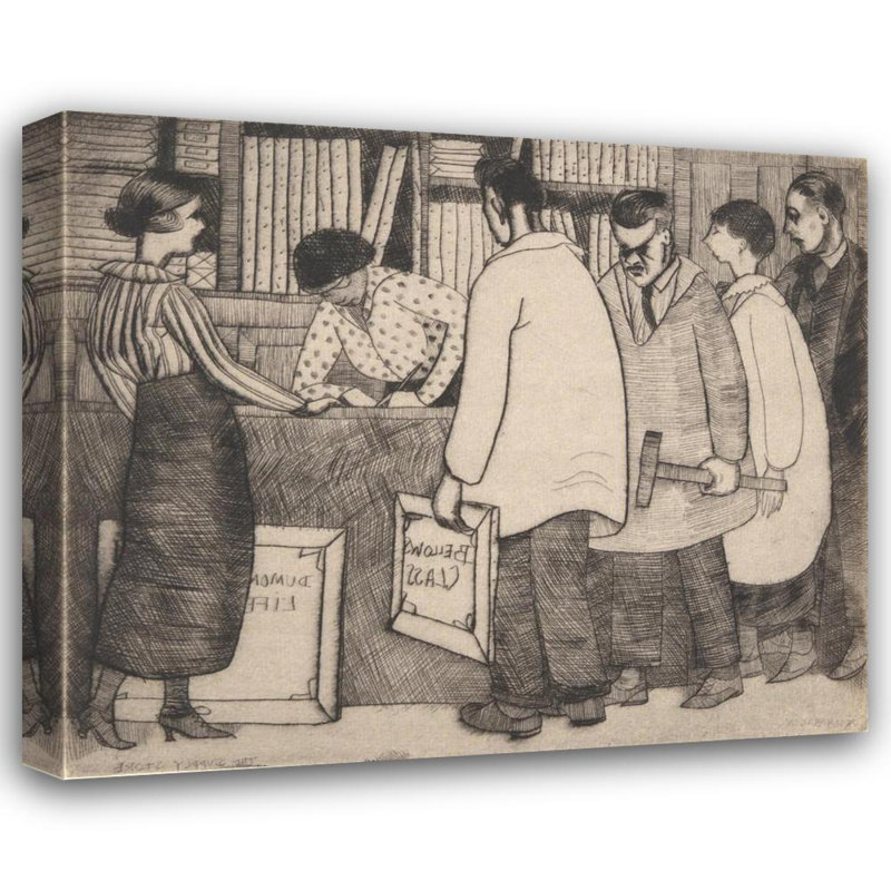 "The Store Store" par Peggy Bacon - Art mural sur toile tendue avec châssis, H 18 po x l 14 po