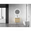 Meuble-lavabo mural 24 po avec lavabo d'art en céramique et 1 porte à fermeture en douceur, contreplaqué-129864741