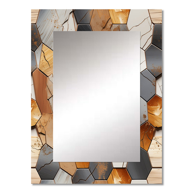 Hatsu - Bohemian Rectangular Wall Mirror, 32 po x 24 po