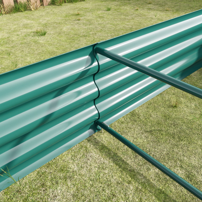 Wolbertus Metal Planter Bed, Green