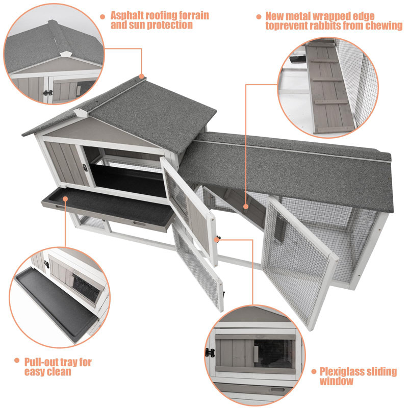 Rabbit Hutch With Run