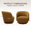 Fauteuil d'appoint pivotant rembourré Caysey Boucle-127862356