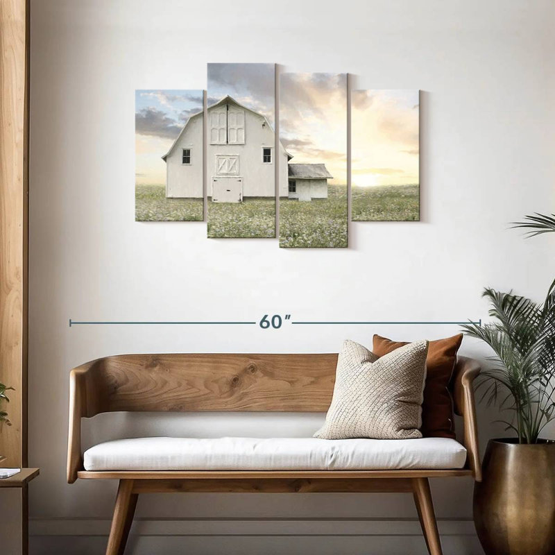 Lilie White Summer Barn, H 27 po x l 43 po