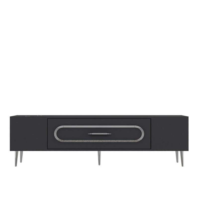Olivia Unfinished TV Stand, 150cm, Grey/Silver