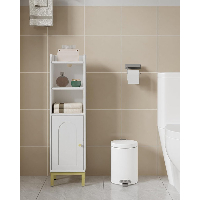 Armoire de rangement de coin avec porte, H 35,43 po x l 9,84 po x P 7,87 po, Blanc