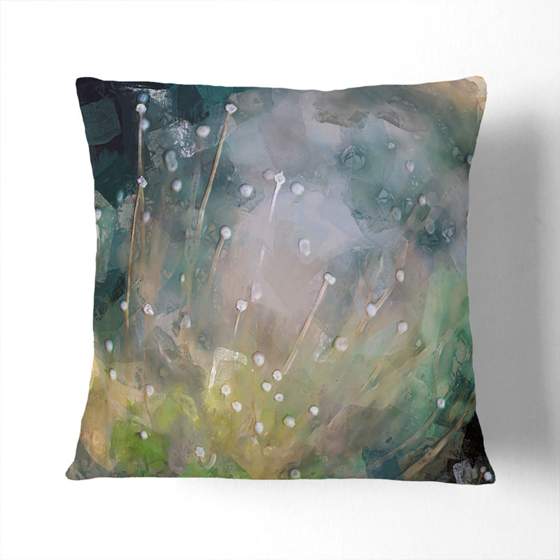Abstract Square Cushion, 40cm H x 40cm W x 15cm D, Stone