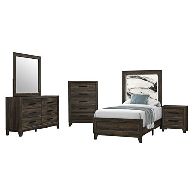 Panel Platform Bed with LED Light