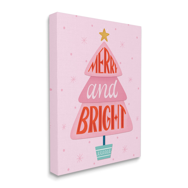 Merry & Bright, Toile tendue, H 20 po x l 16 po x P 1,5 po