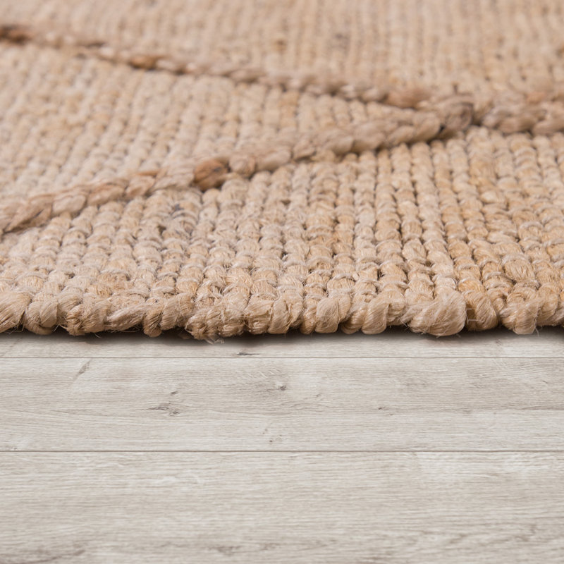 Cozine Geometric Jute / Sisal Area Rug, Rectangle 300 x 400cm