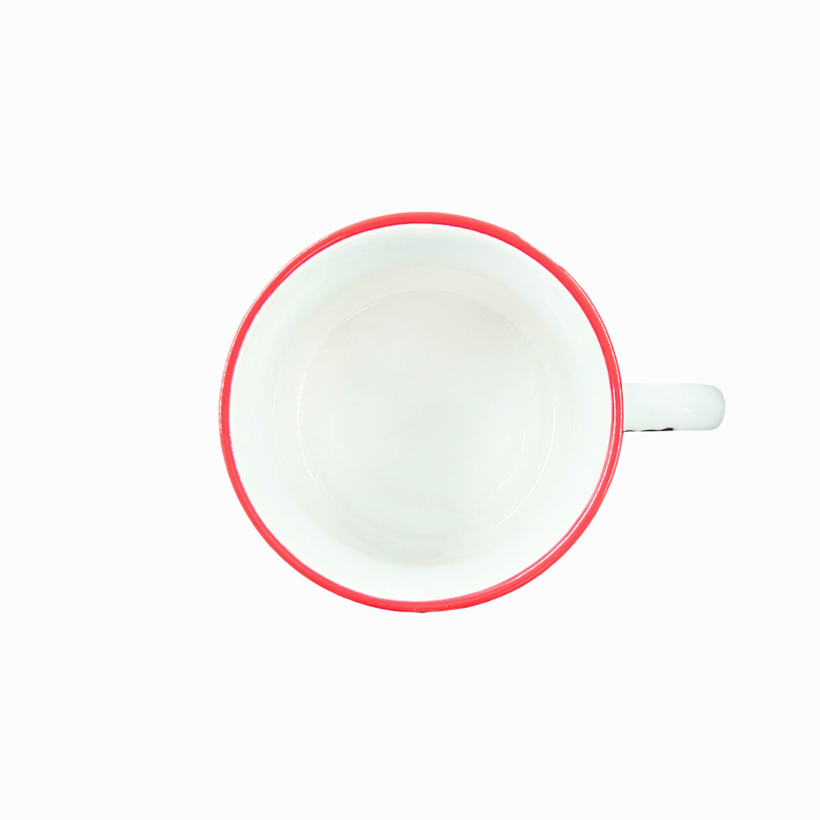Canvas Home Tinware Stoneware Coffee Mug 16oz, White/Red