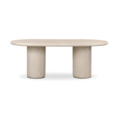 Poole Outdoor Dining Table 78"-Textured Sand Concrete