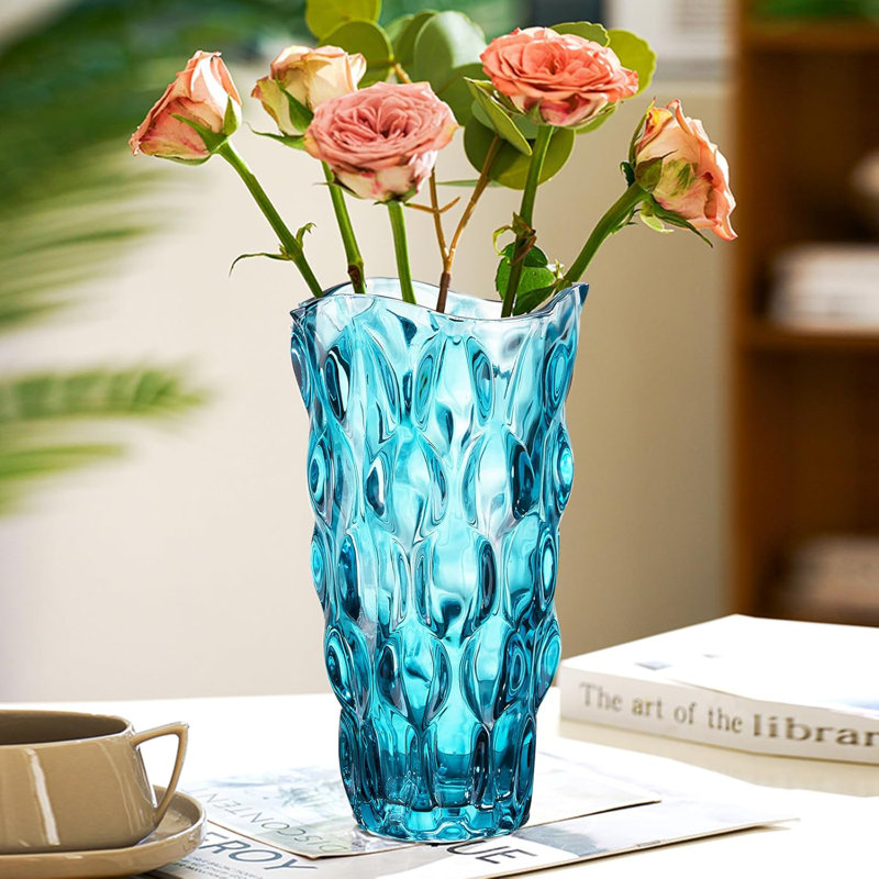 Glass Table Vase, Blue
