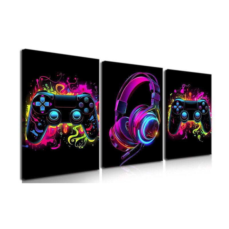 3 Piece Wrapped Canvas Print, 40 cm H x 60 cm W